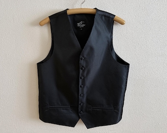 Black Slim Fit Mens Vest: Formal Wedding Waistcoat - Etsy