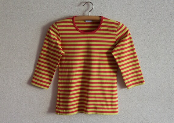 MARIMEKKO Shirt Vintage Women Nautical Shirt 3/4 S