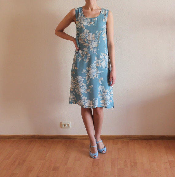 Floral Summer Dress Sleeveless Dress Knee Length … - image 2