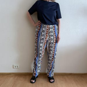 VTG SISIGNORA Pants Viscose Women Pants Elastic Waist Women&#39;s Summer Trousers
