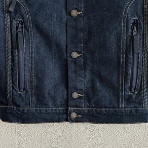Blue Denim Vest Blue Cotton Vests Blue Jean Waistcoat Metal Buttons Unisex Country Western Boho Sleeveless Denim Jacket image 3