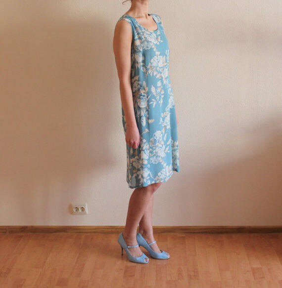 Floral Summer Dress Sleeveless Dress Knee Length … - image 3