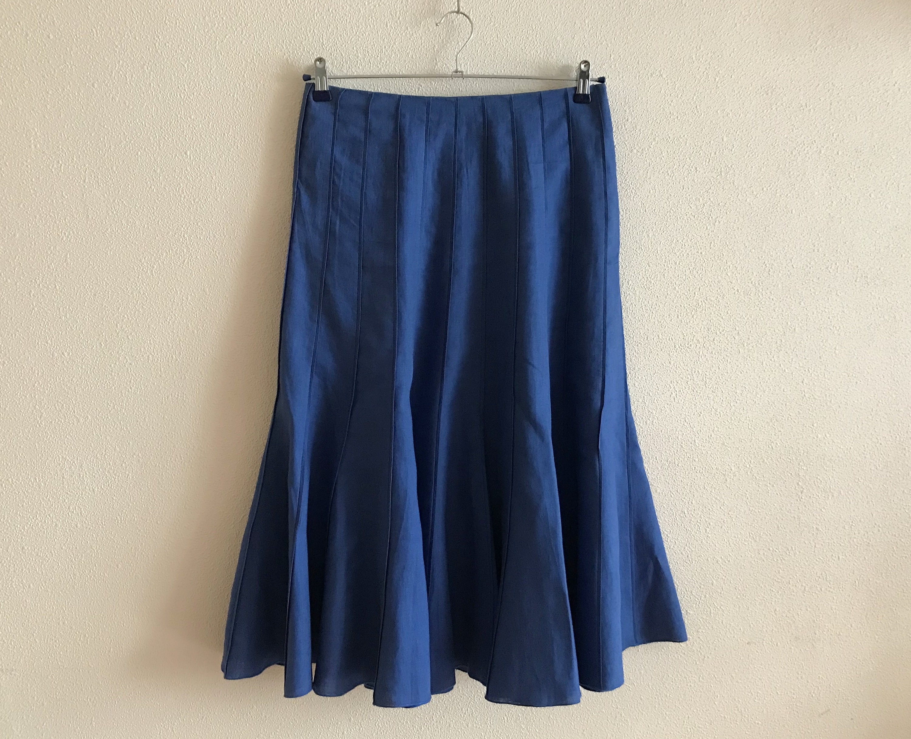 Vintage Women's Skirt Summer Skirt Blue Midi Skirt - Etsy