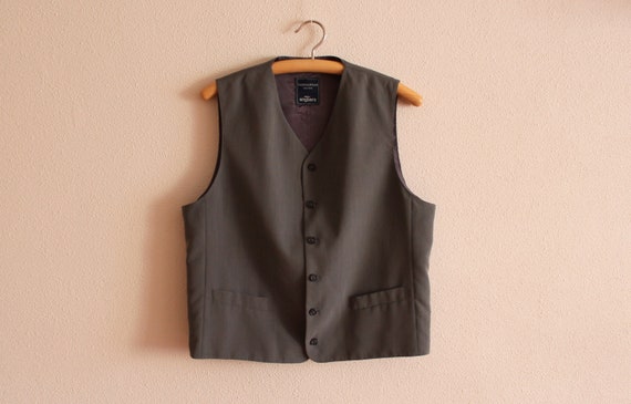 Mens Vest Grey Vest Gray Men's Vest Grey Gentlemen
