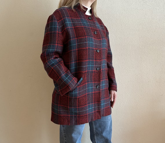Marimekko Manteau Femme Tartan Plaid Manteau Femme Vintage Classique Boutonne Veste A Carreaux Suomi Finlande Grande Taille Etsy France