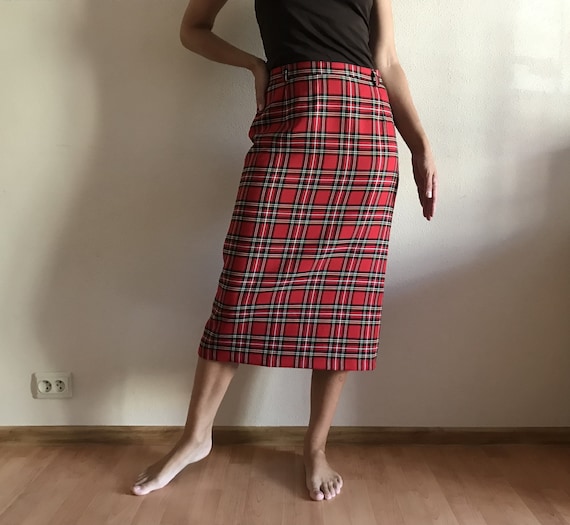 Plaid Skirts Tartan Plaid Skirts Maxi Skirts Long… - image 1