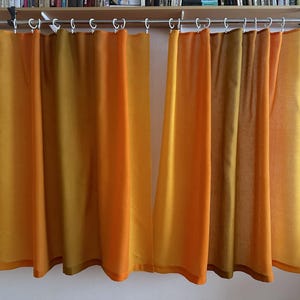 2er Set Vorhang Panel Vintage Webstoff Gelb Orange Skandinavischen Design Fenster Volant Dekorative Vorhänge Vintage Home Decor