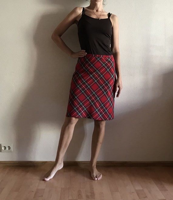 Plaid Skirts Tartan Plaid Skirts Midi Skirts Red … - image 2