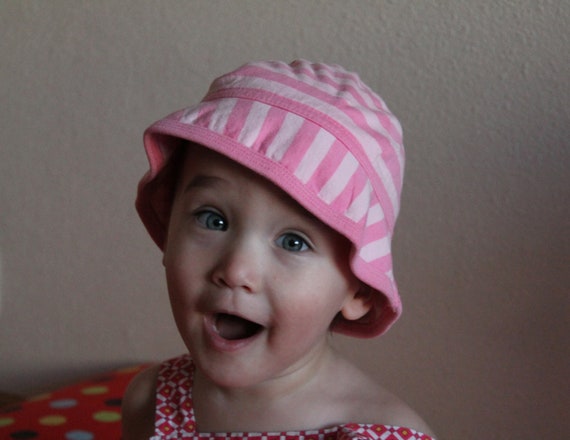 Marimekko Hat Baby Cap Pink Striped Hat Newborn B… - image 1