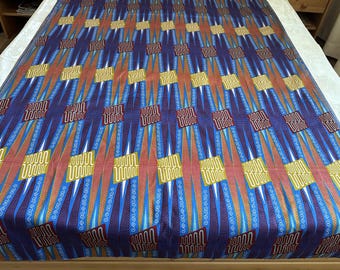 Phoenix Hitarget Super Java Wax Print Fabric African Cotton Textile Bold Geometric Blue Yellow Red Pattern Ankara Java Print Cloth