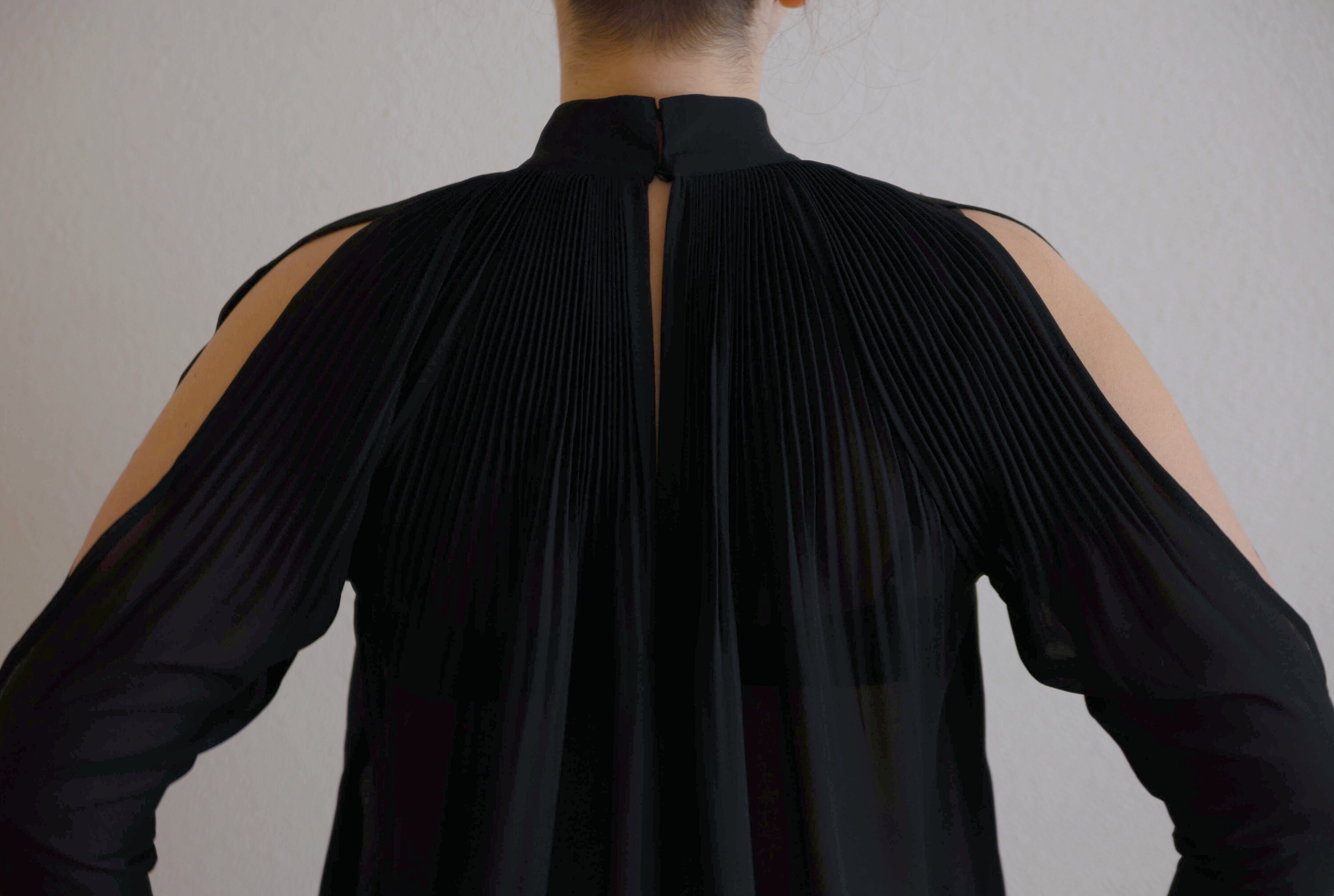 Black Sheer Chiffon Blouse | Etsy 