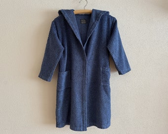 Ristomatti RATIA Bath Robe Vintage Kids Dressing Gown Blue Bathrobe Robe Night Coat Long Sleeve Size 140
