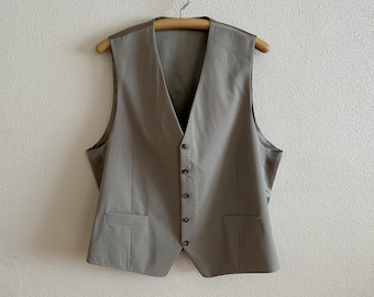 Vintage Wolle Weste Klassische maßgeschneiderte Weste 100% Schurwolle Minimalistische formelle Weste Männer Anzug Weste