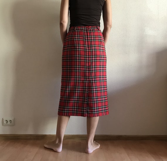 Plaid Skirts Tartan Plaid Skirts Maxi Skirts Long… - image 5