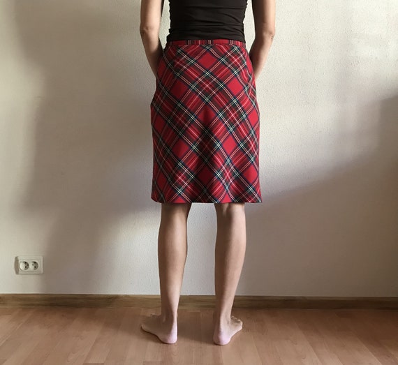 Plaid Skirts Tartan Plaid Skirts Midi Skirts Red … - image 5