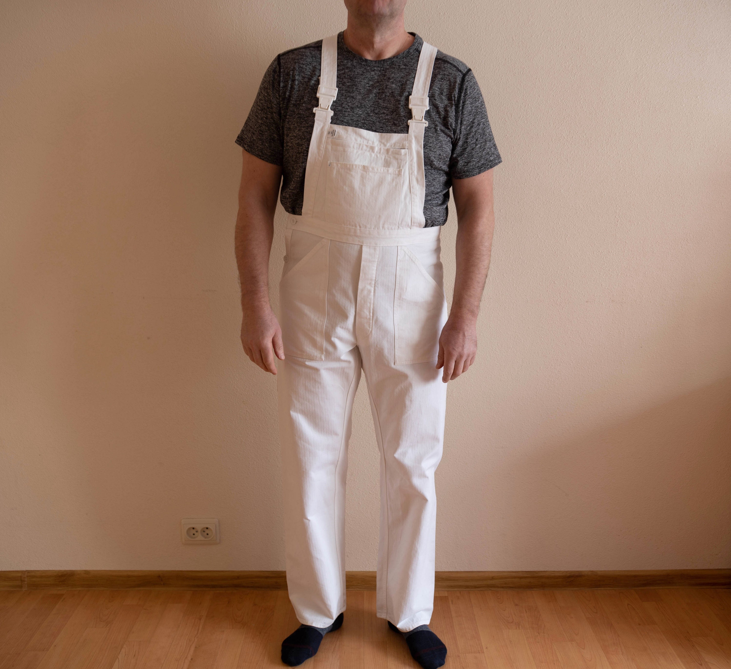 Mens Overalls Jumpsuit Adjustable Straps Work Dungarees Bib Brace Coveralls