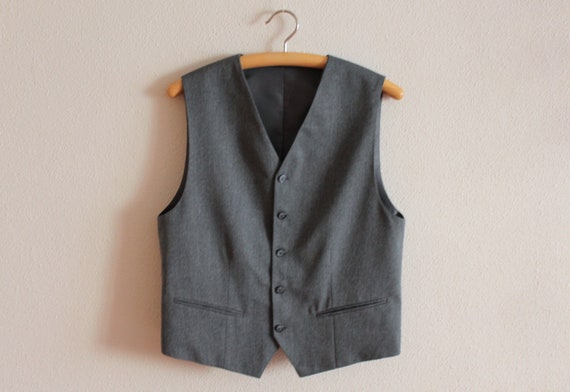 Mens Vest Grey Vest Gray Men's Vest Grey Gentlemen