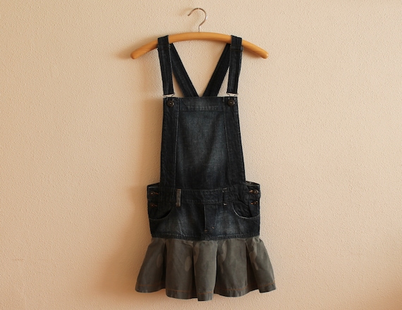 black jean jumper dress