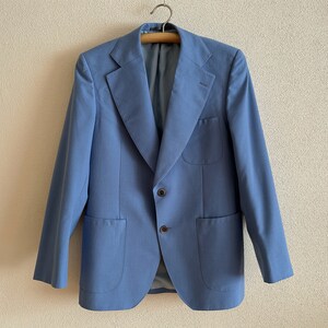 Austin Reed Sport Coat Blue Wool Blend Mens Jacket Gentlemen&#39;s Sport Coat Preppy Jacket Casual Clothing Hipster Made in Sweden