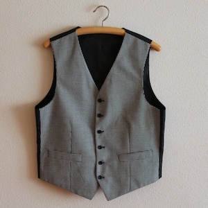Men&#39;s Vest Black White Vest Black Gentlemen&#39;s Waistcoat Mens Vest Formal Fitted Waistcoat Edwardian Victorian Renaissance Steampunk