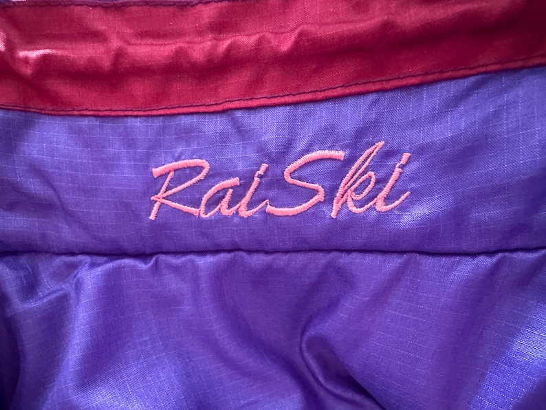Vintage RAI SKI Ski Suit 80s/90s Purple One Piece Snowsuit Retro Belted Ski Overall Apres Ski Winter Suit Women’s M/L image 11