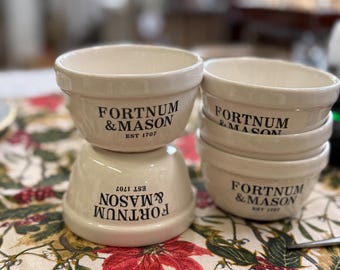 Fortnum & Mason , Minature pudding basin , dipping pot x 4