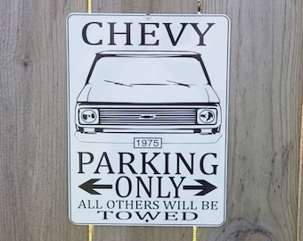 Chevy Van Warning Sign, Seat Belts and Ear Protection Recommended