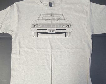 Camiseta Chevy Chevy 1967, 8 colores a elegir, tallas S-5XL, imagen en blanco o negro.
