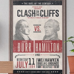 Hamilton-Burr Duel - Retro Boxing Poster
