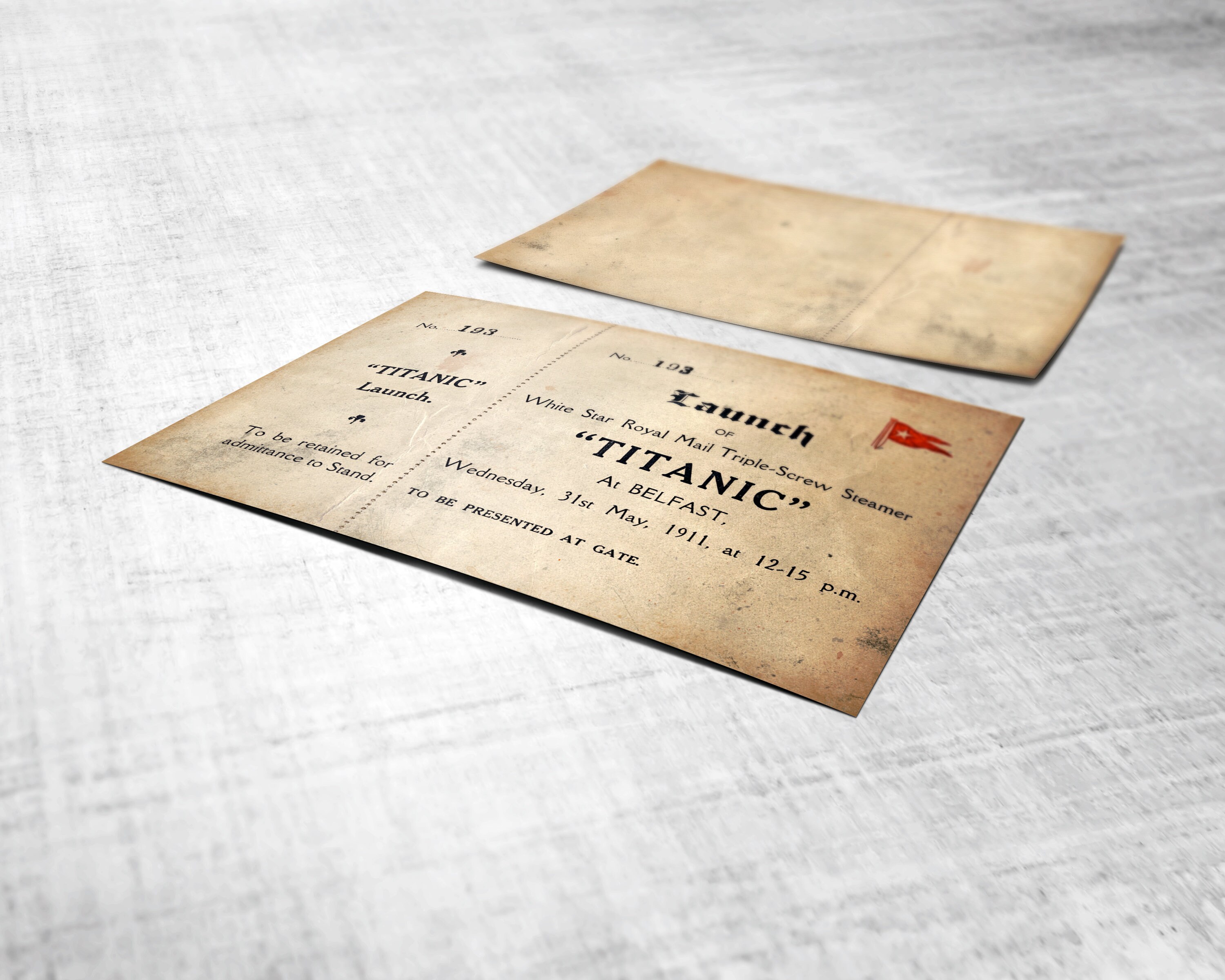 Titanic Launch Ticket 4x6 Titanic Artifact Etsy