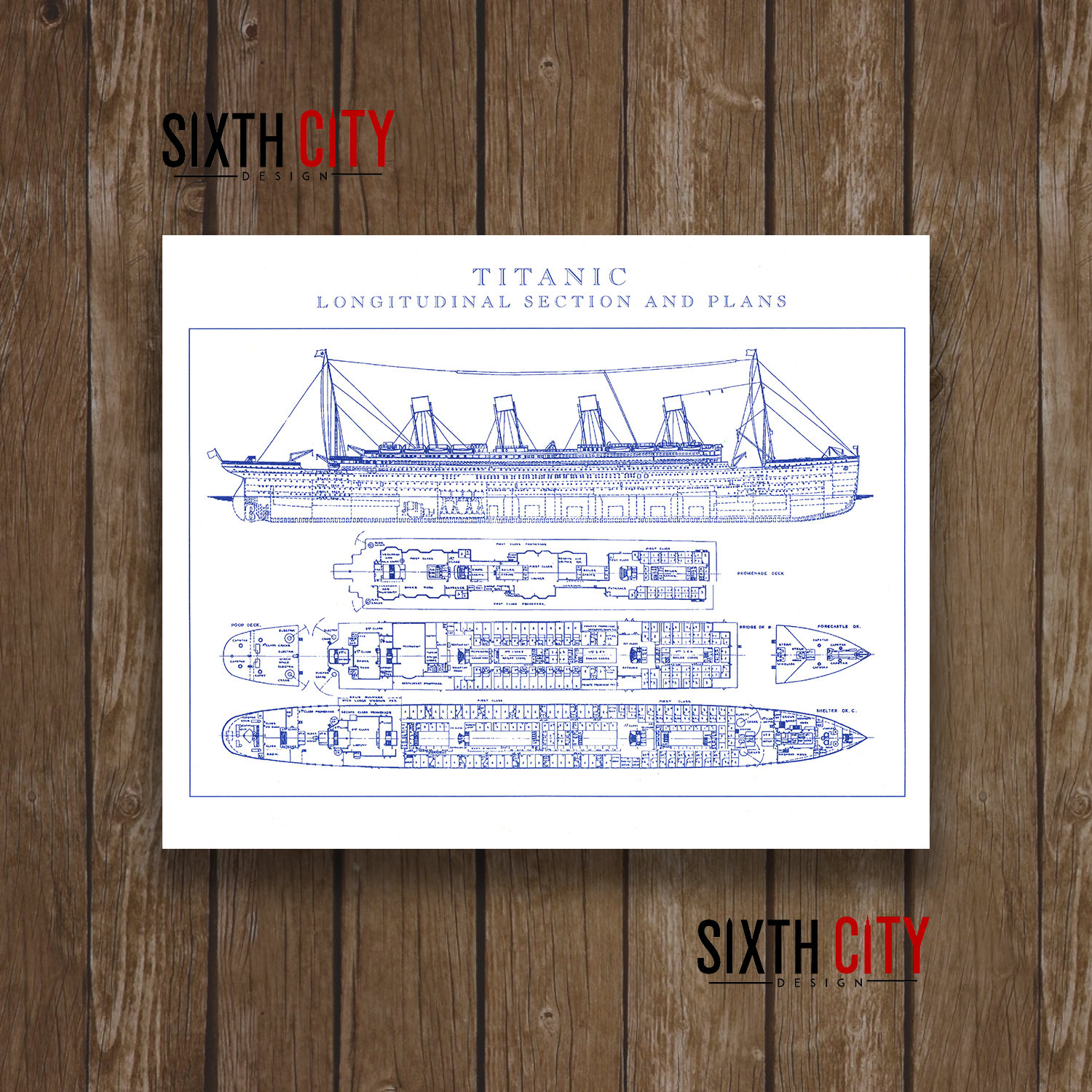 RMS Titanic Blueprints Titanic Poster DIGITAL DOWNLOAD | Etsy