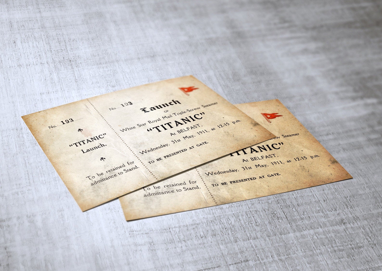 Titanic Launch Ticket 4x6 Titanic Artifact Etsy