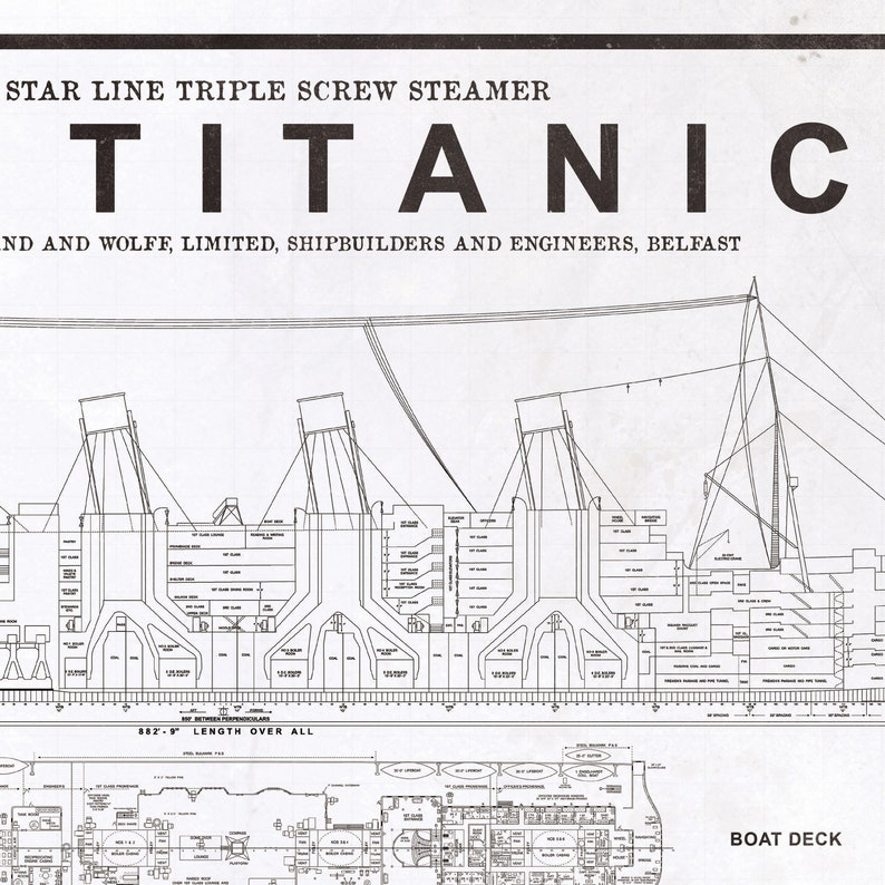 Printable Titanic Blueprints