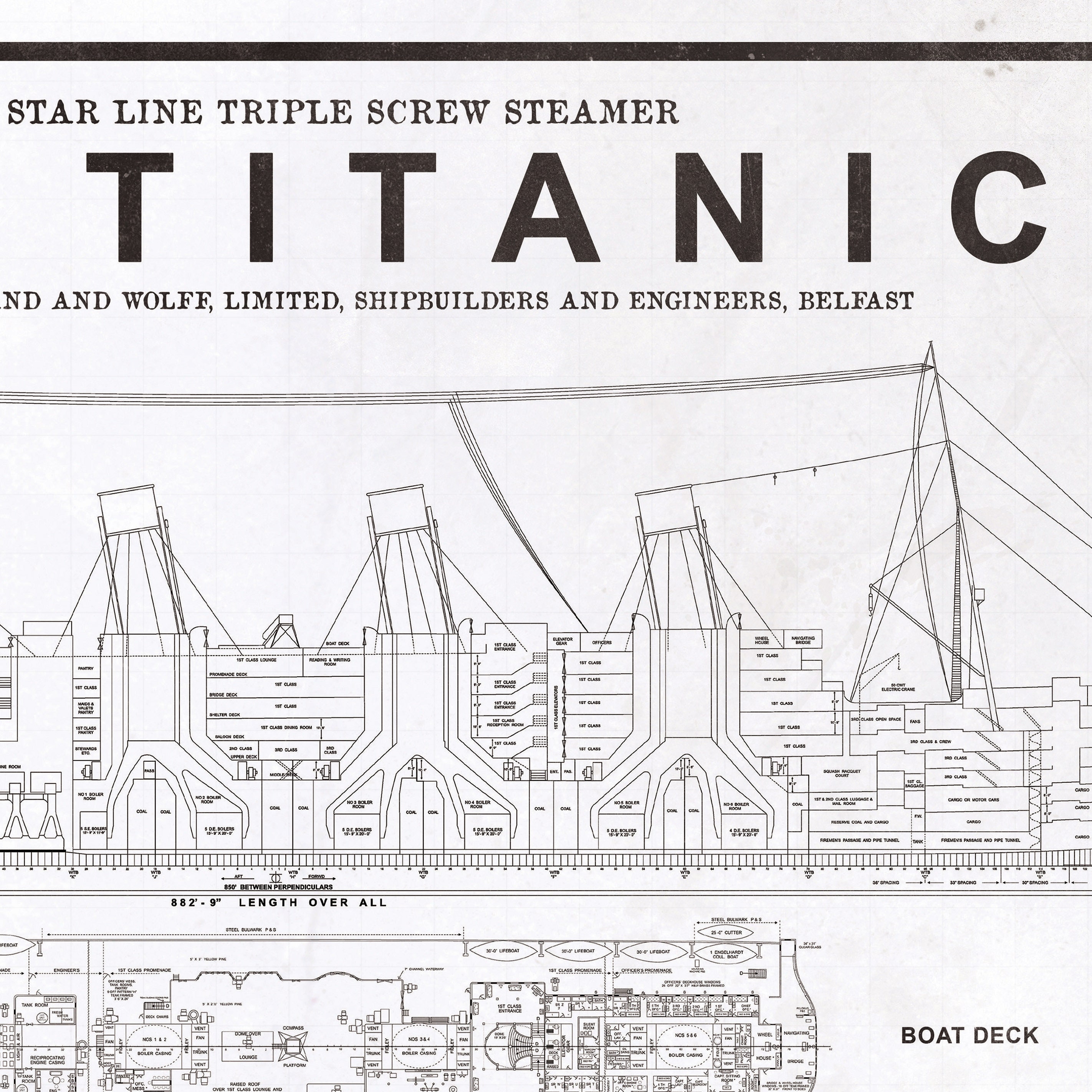 Titanic Deck Map