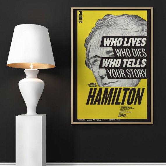 Digital Download Hamilton Musical Poster Public Theater Etsy