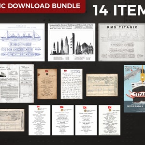 Titanic Download Bundle - 14 Titanic Artifact Items