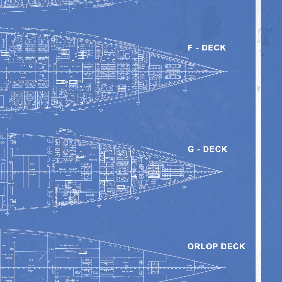 Titanic Deck Plans Colors