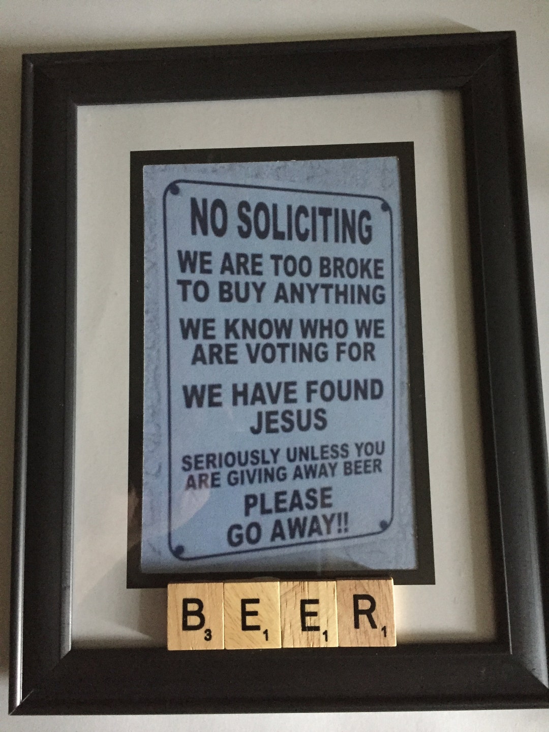 Beer Scrabble Tile Framed Art Etsy