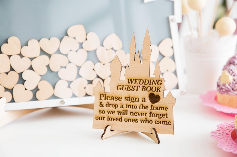 Wedding guest book Disney Castle Guestbook wedding guest book Etsy