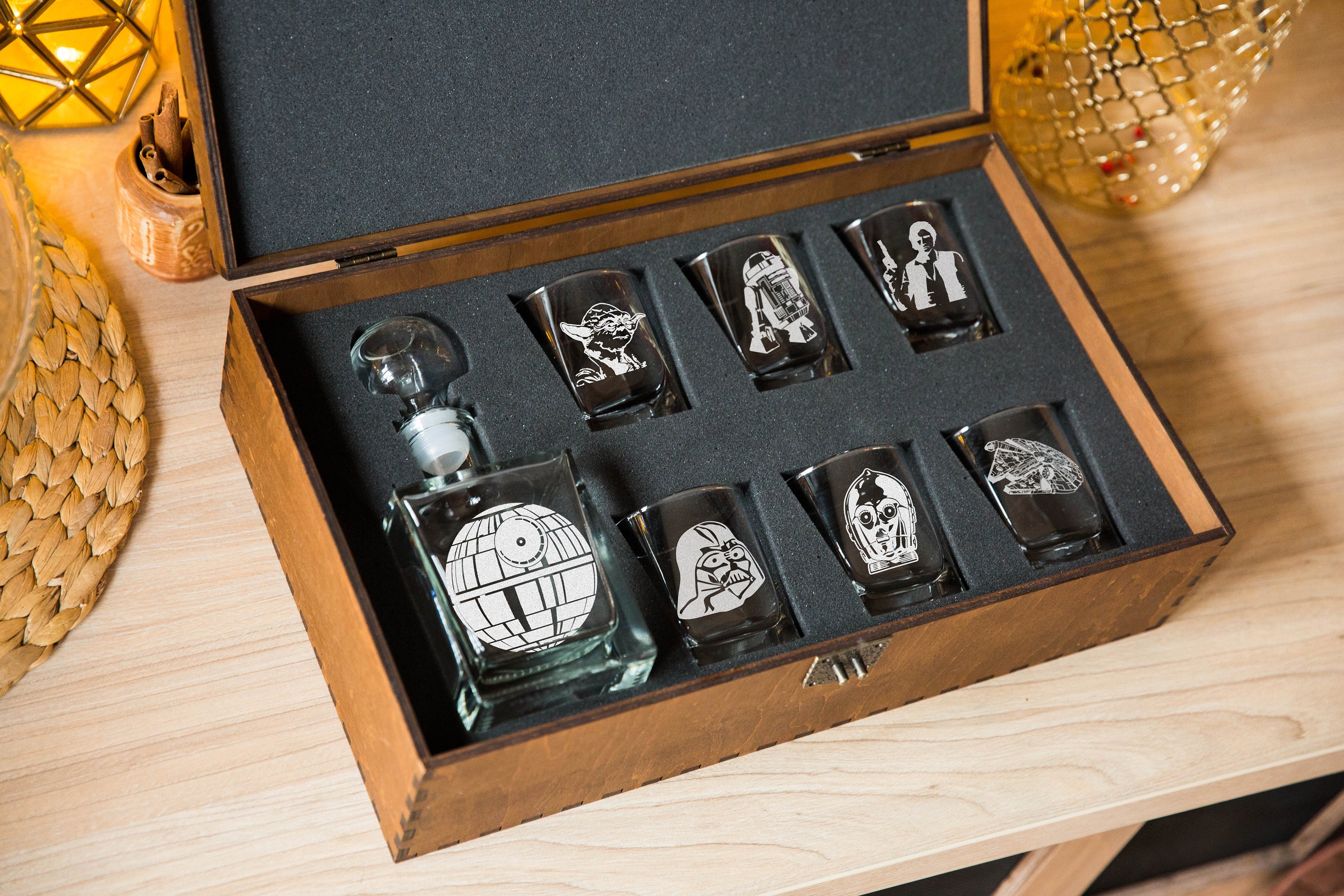 Star Wars Decanter Box Set for 2 Can Be Personalised 