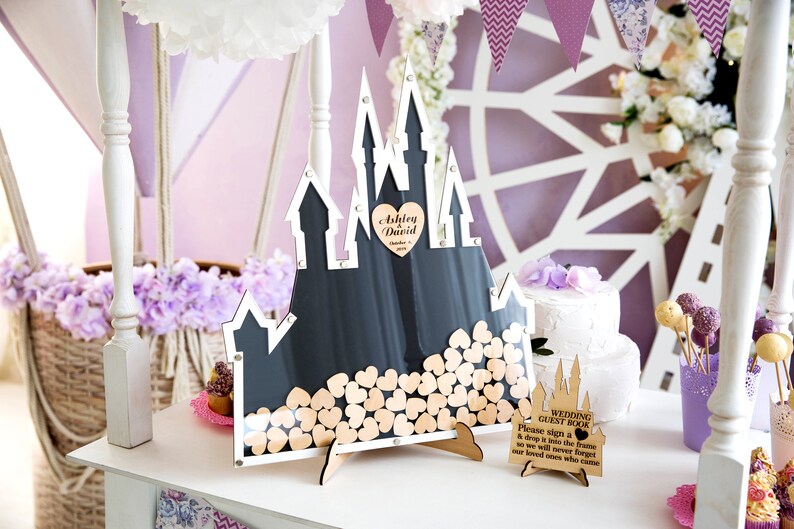 Wedding guest book Disney Castle Guestbook wedding guest book Etsy