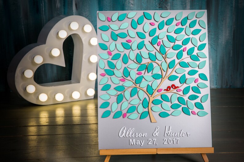 Tree guest book Wedding guest book alternative guest book rustic wedding guestbook guest book custom wedding Guest book Tree of life