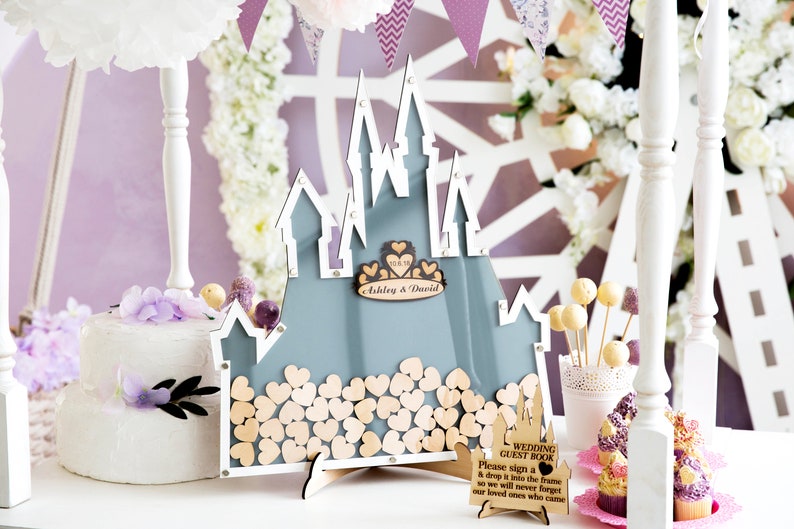Wedding guest book Disney Castle Guestbook wedding guest book Etsy