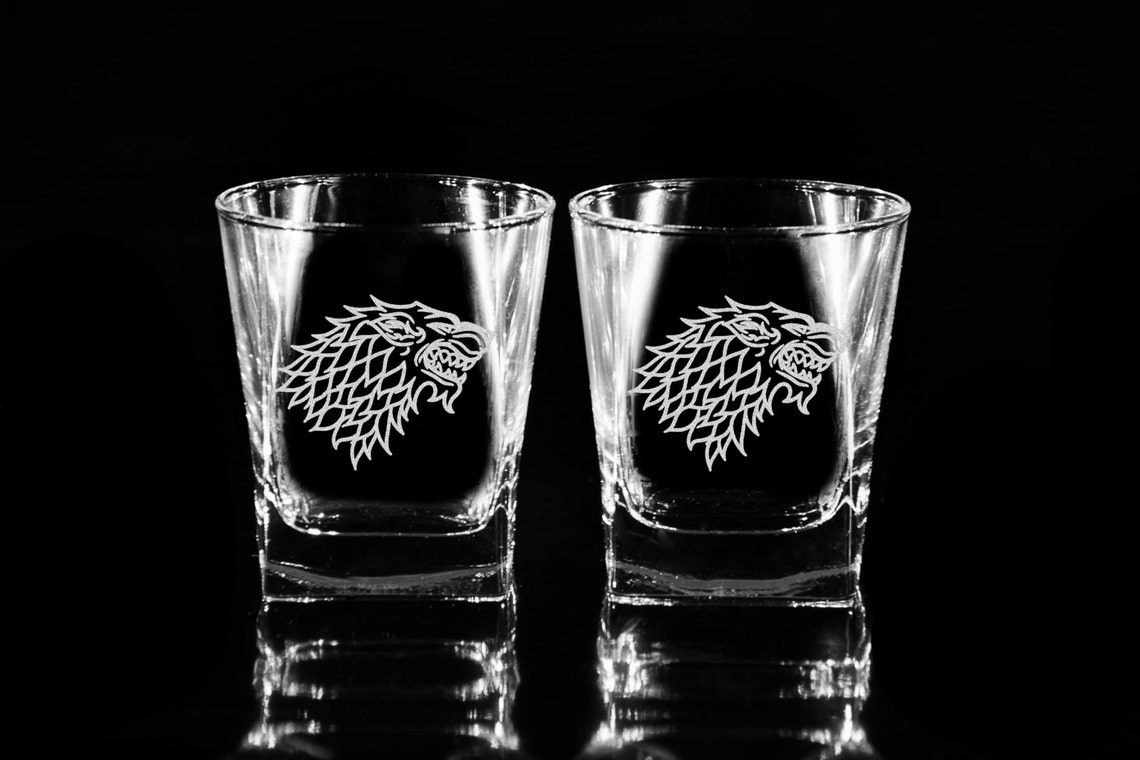 Game of thrones Glass Whiskey decanter Set 17 oz. & 2 Etsy