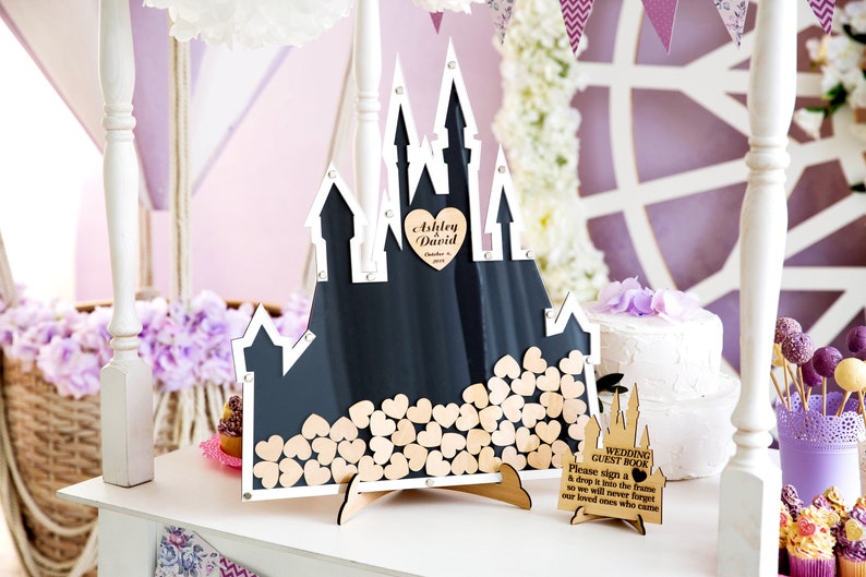 Wedding guest book Disney Castle Guestbook wedding guest book Etsy