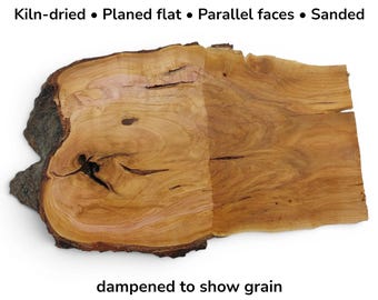Cherry Wood Slab, Live Edge Craft Wood, Rustic Epoxy Resin Woodworking, Natural Home Decor, DIY Project Material #033