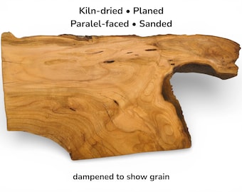 Medium Wild Cherry Live Edge Wood Slab Raw Hardwood Lumber For Crafts And Woodworking #015
