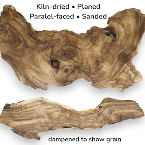Live Edge Japanese Pagoda Tree Root Slices, Highly Figured Wood Slab, Bookmatched Craft Wood, Epoxy Resin Art Material #024