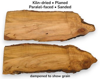 Set Of Two Wild Cherry Live Edge Wood Slabs for Resin Projects #019