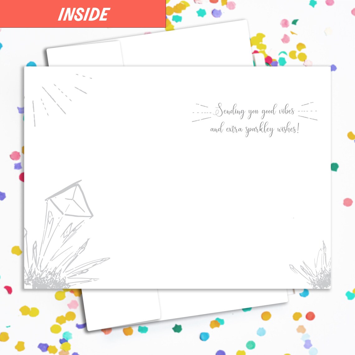 Crystal Happy Birthday Card Crystal Greeting Card Note Card Generic ...